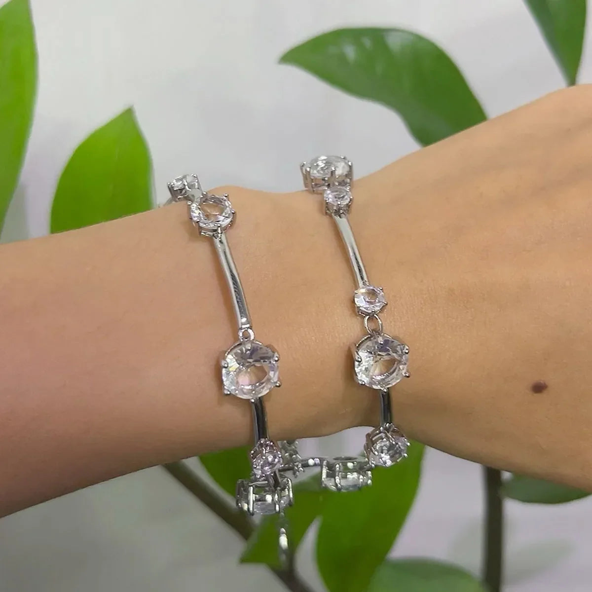 High Quality Charms Gift Fine Jewelry Sets Original Luxury Shiny Gold Silver Crystal Necklace Bracelet Large Hoop Earrings Women