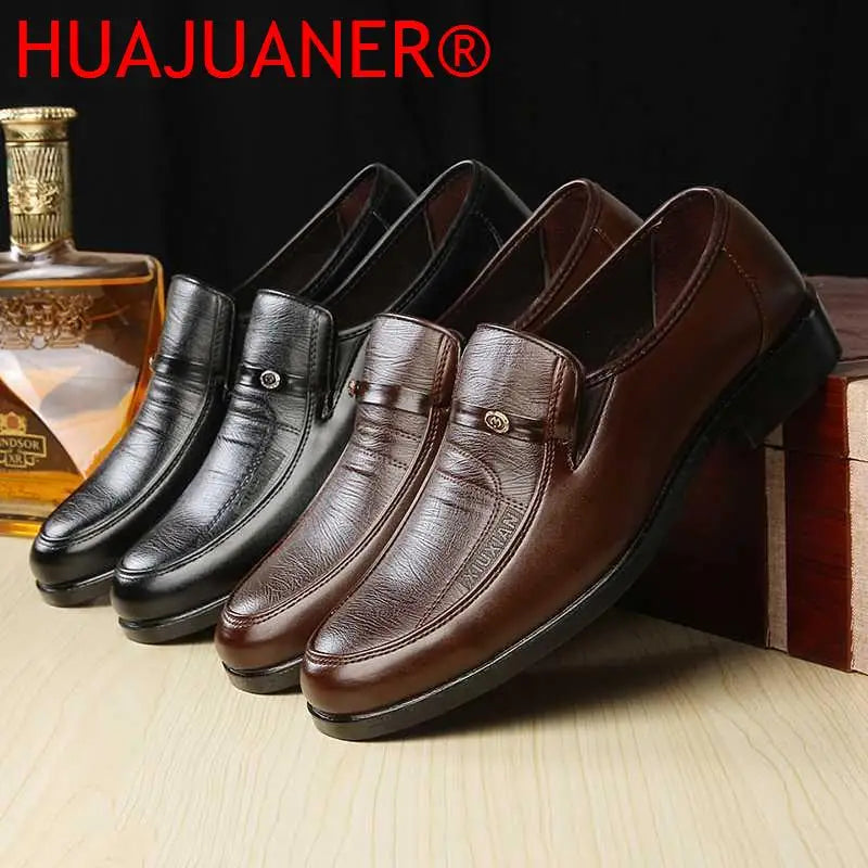 Brand Men Leather Formal Business Shoes Male Office Work Flat Shoes Oxford Breathable Party Wedding Anniversary Shoes