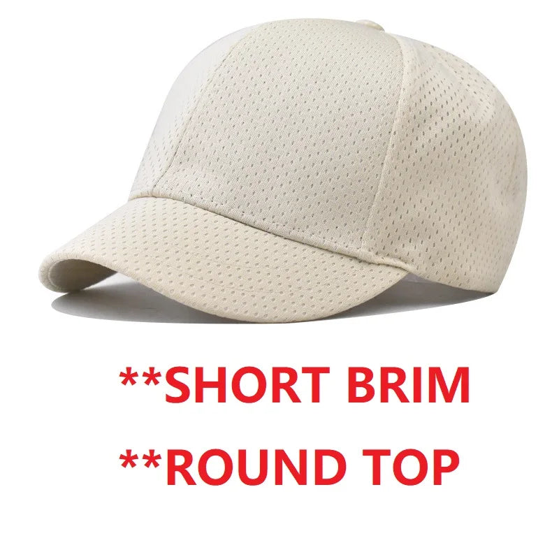 Big Head Plus Size Summer Mesh Baseball Cap for Men Women Trucker Breathable Hat Adjustable for Outdoor Sports Running