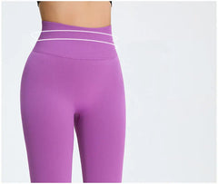 Seamless High Waist Nude Yoga Pants Women's Honey Peach Hip Lifting Tight Fitness