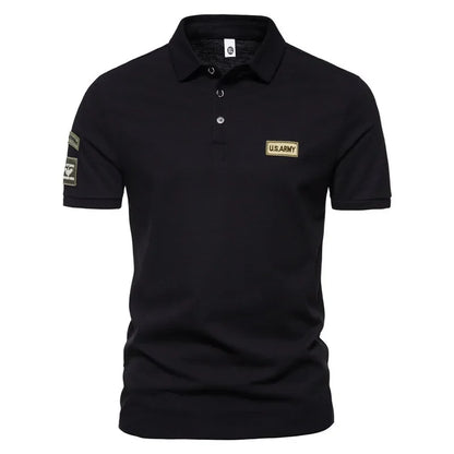 New Men Short Sleeve Tshirts Summer Breathable Embroidered Polo Shirt for Men Lightweight Solid Color Large Tops