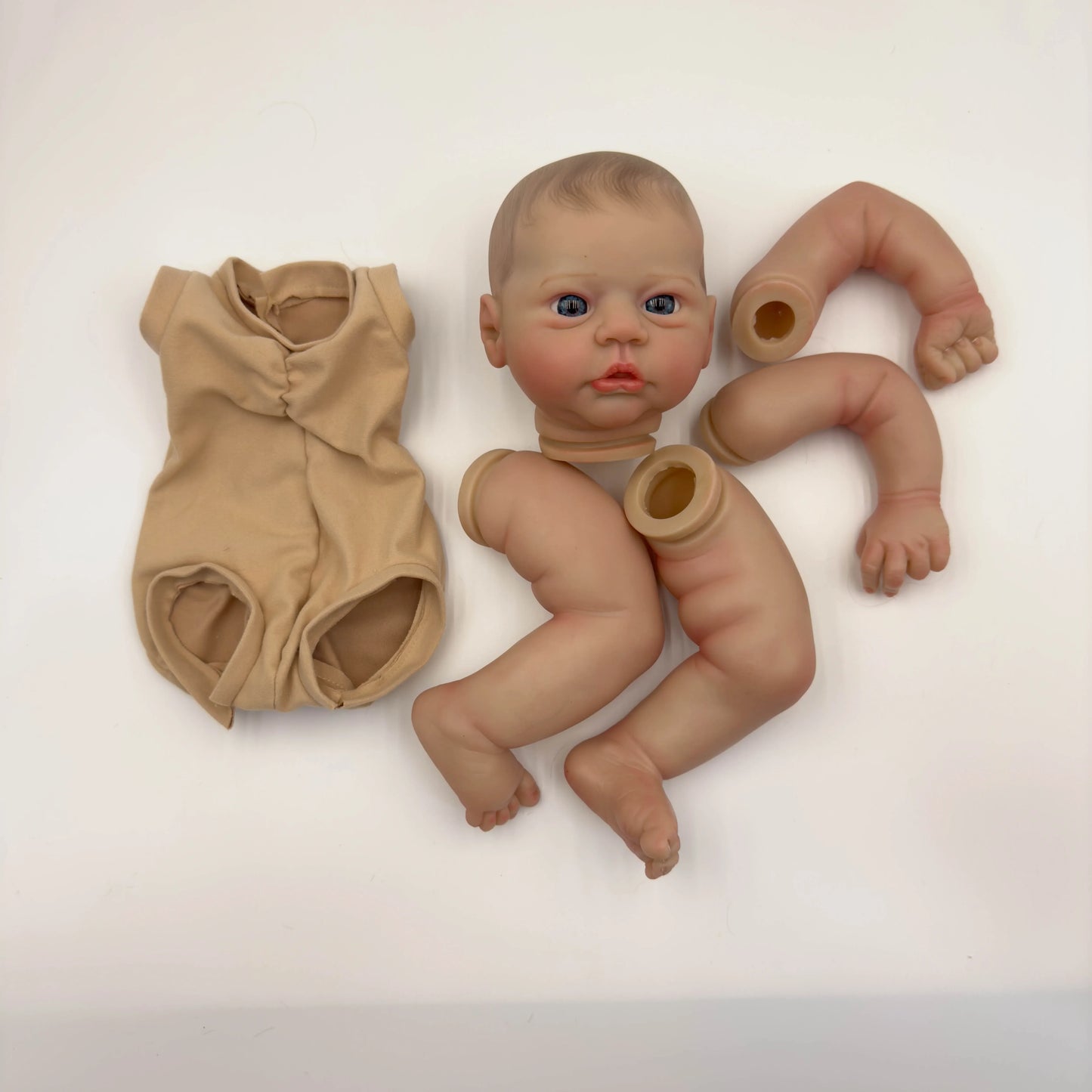 NPK 19inch Lifelike Reborn Doll kit  Evi painted Doll kit Unfinished Doll parts with Hand Painted Hair