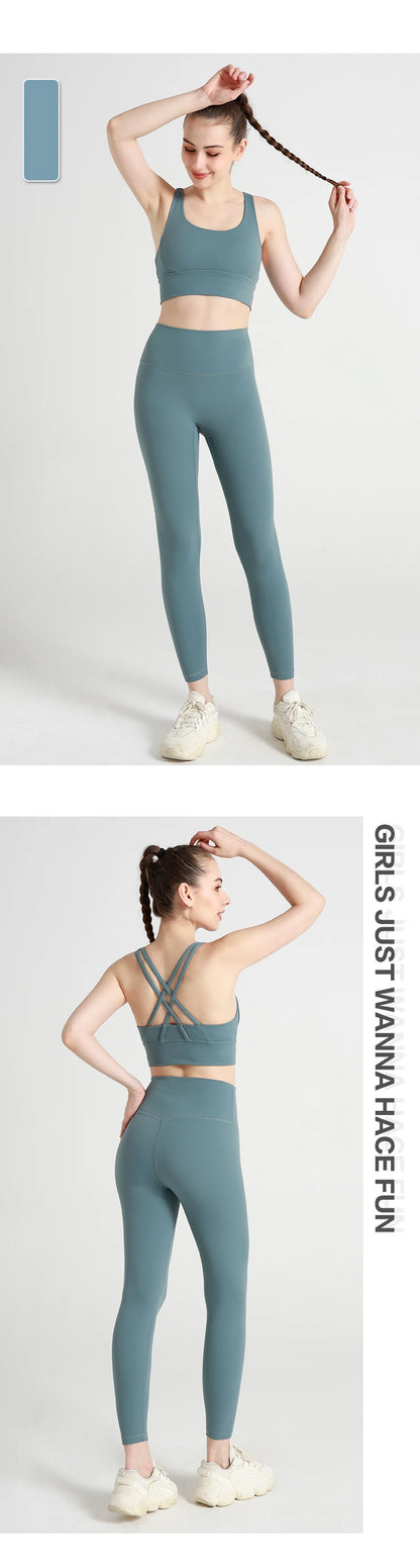 2 Piece Yoga Clothes Women's Tracksuit Quick Dry Set Breathable Fitness Suit