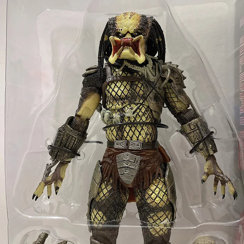 Aliens vs Predator Jungle Demon Predator Hunter Unmasked Masked Action Figure 30th Anniversary Model Toys Desktop Decoration