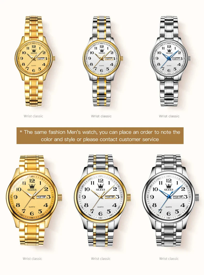 OLEVS 5567 Women's Watch Original Luxury Brand Stainless Steel Waterproof Quartz Women's Watch Elegant Date Zhou Women's watches