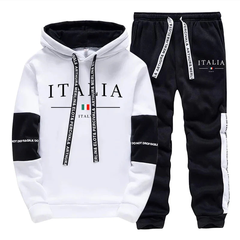 Hot Sales Mens Tracksuit Printing Casual Sweatshirts Sportswear Outdoors Sports Jogging Mens Clothing Single Piece Hoodie Pants
