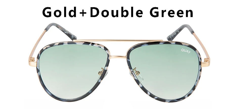 Sunglasses Women Mirror Quay Shades Brand Designer Gradient Pilot Sunglasses
