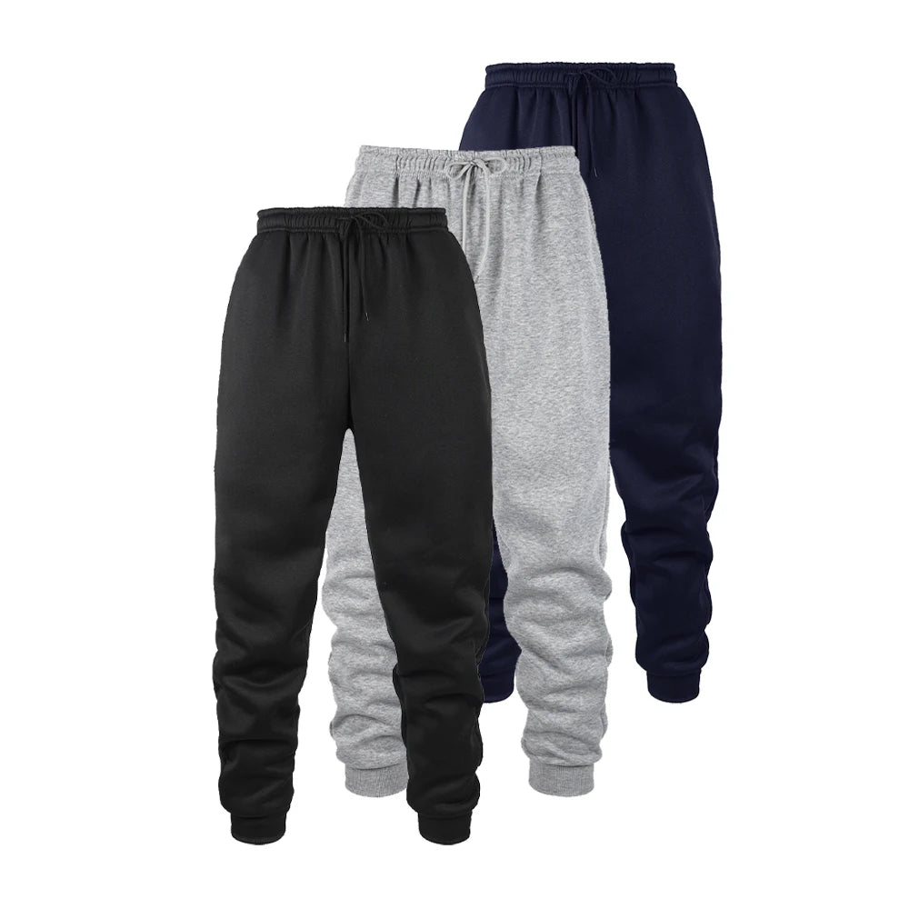 Mens Jogging Pants Sports Pants Fitness Running Trousers Solid Color Sweatpants