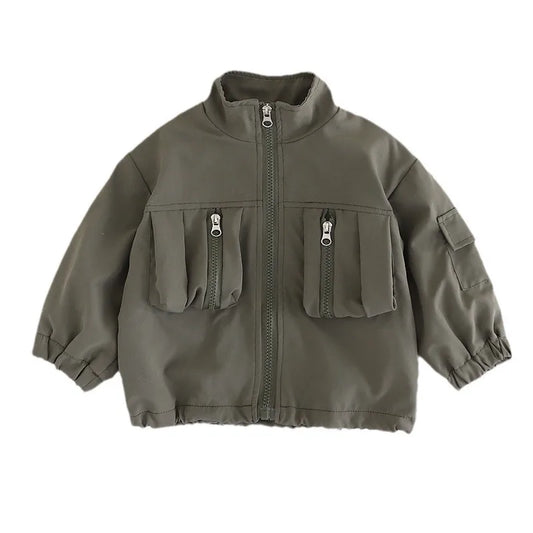 Baby Girl Clothes Children Boys Fashion Solid Zipper Jacket Toddler Casual Costume