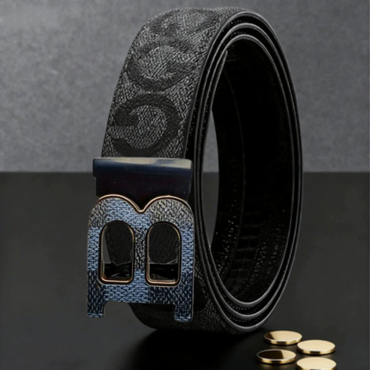 High Quality Luxury Brand Designer Canvas Belts Male Automatic B Buckle Men belts Genuine Leather Belt for men Strap for Jeans