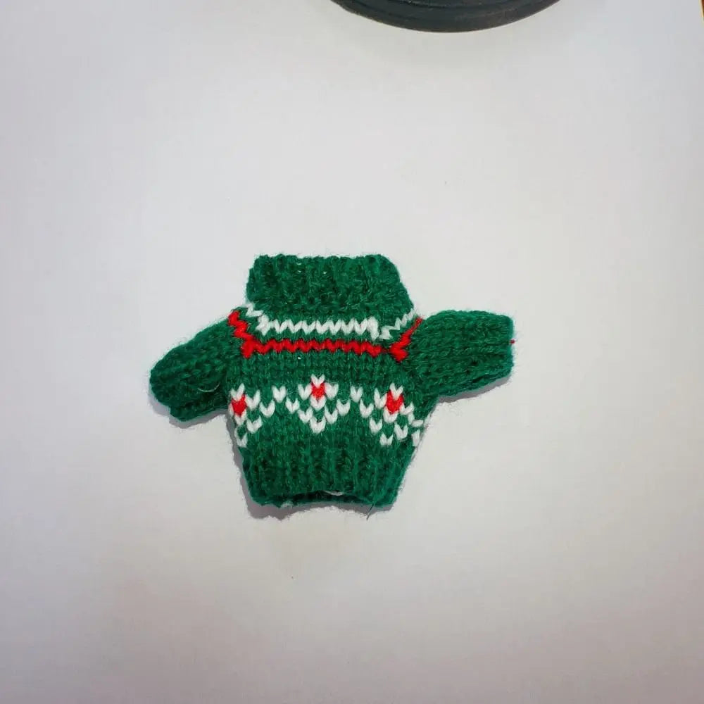 Christmas Style Dolls Sweater Dog Doll Clothes Cute White/Red/Green BJD Doll Clothes Mini 10cm for 16cm/17cm Bjd Doll