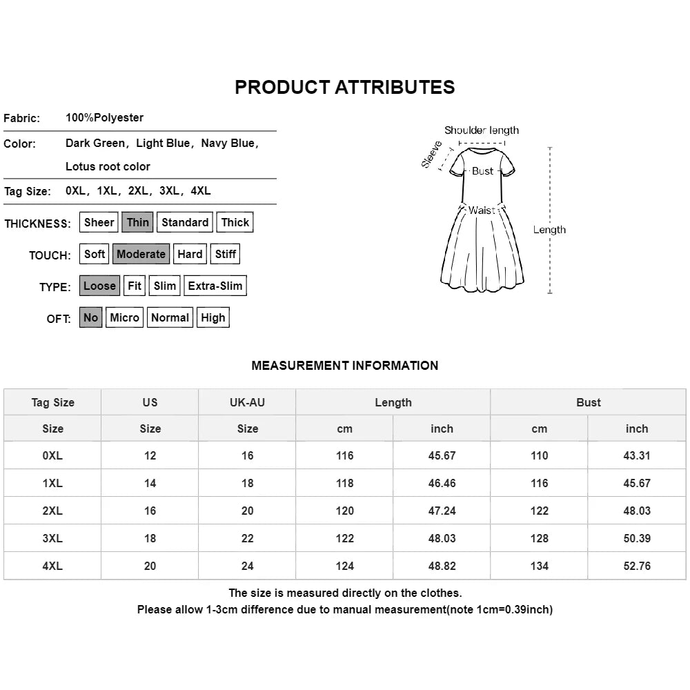 Plus Size Women's Elegant Solid Lace Chiffon Half Sleeve Midi Dress Ladies Party Cocktail Ball Gown Size XL-4XL