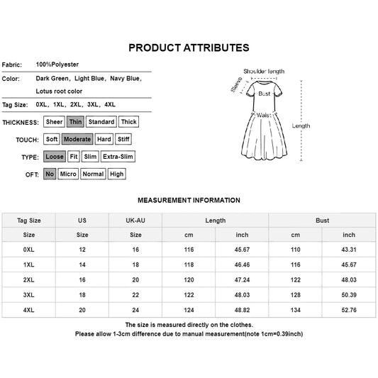 Plus Size Women's Elegant Solid Lace Chiffon Half Sleeve Midi Dress Ladies Party Cocktail Ball Gown Size XL-4XL