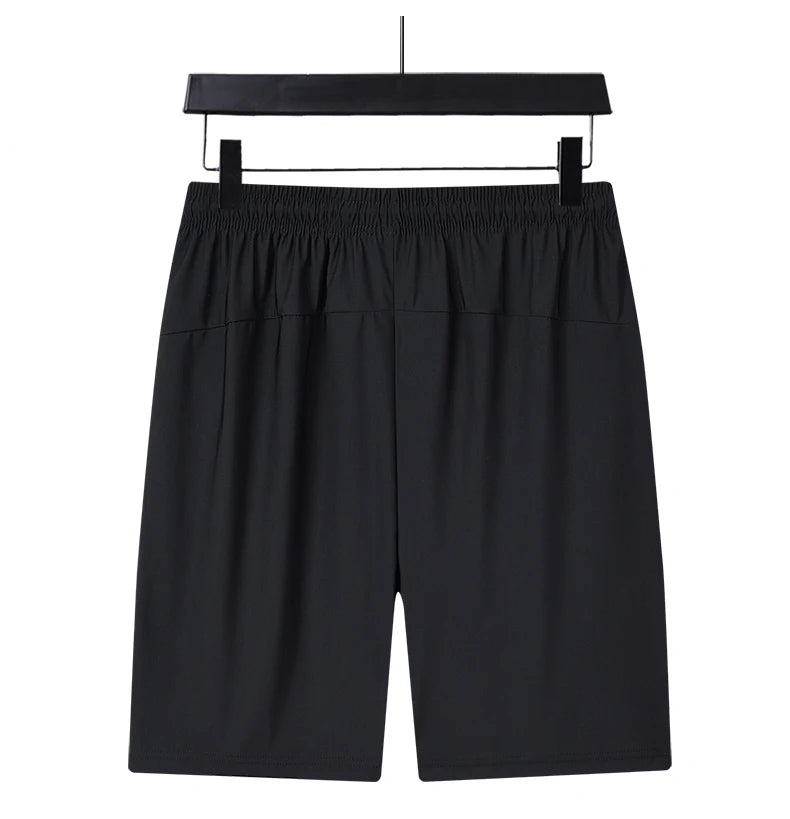 Summer Shorts Gym Fitness Men Plus Size Casual Shorts 6XL 7XL 8XL Big Size Shorts Men Ice Silk Stretchy Beach Shorts Breathable