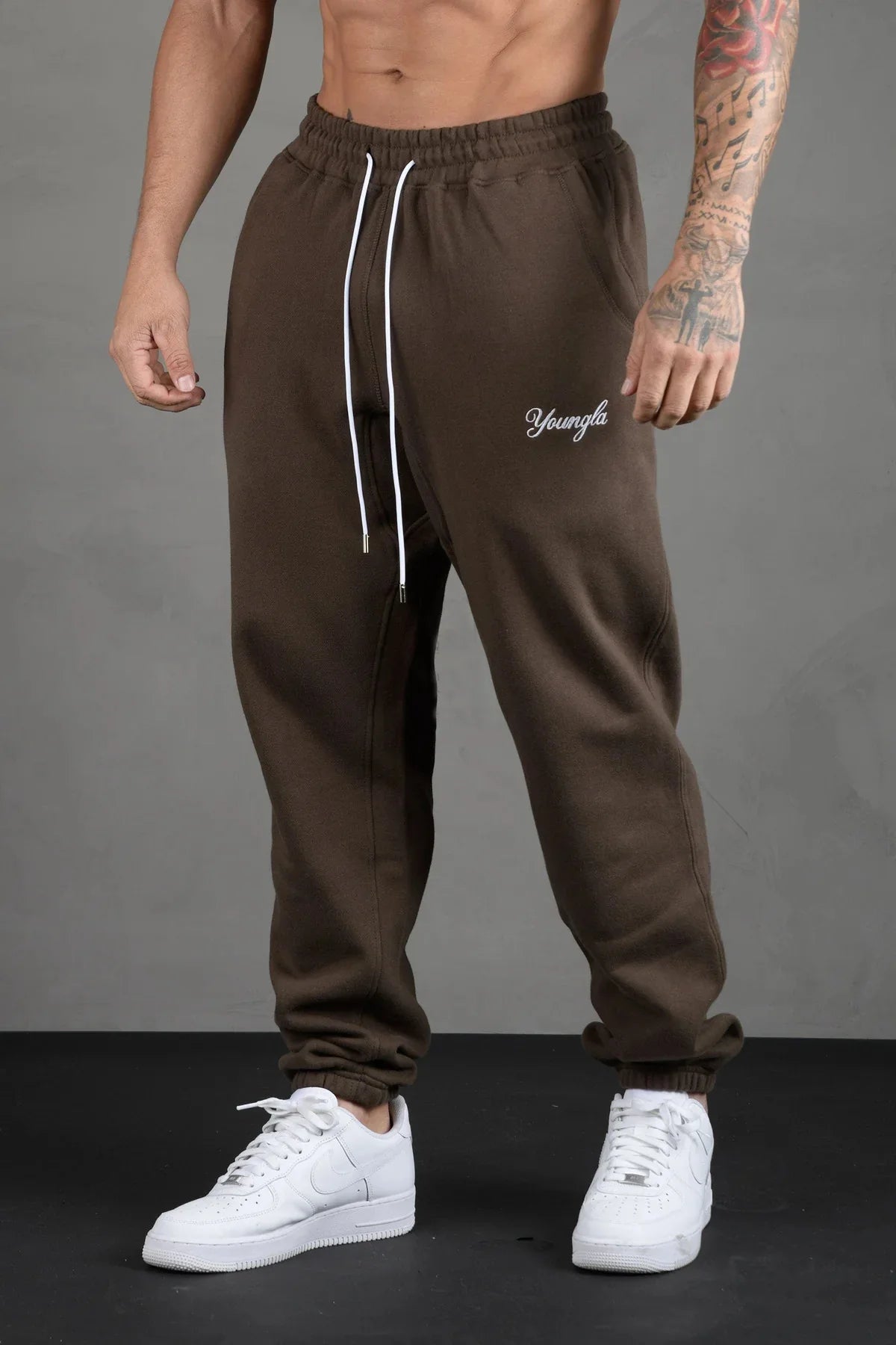 Men's Casual Sports Pants, Outdoor Gym Sports Equipment, Cotton Embroidered