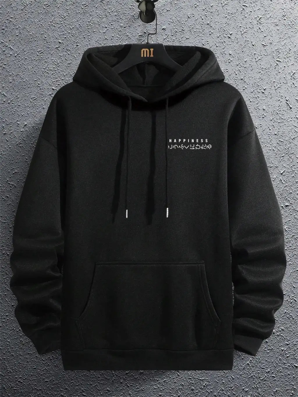 Japanese Cartoon Printing Men Hoody O-Neck All Match Loose Sweatshirt Fashion Fleece