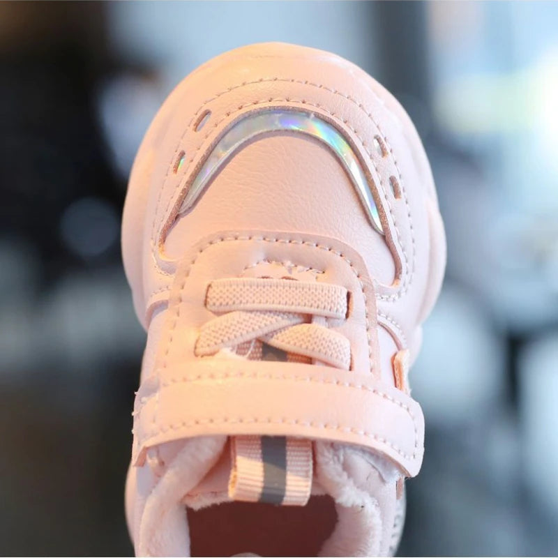 Autumn Winter Casual Shoes for Baby Boys Girls Plush Warm Kids Sneakers