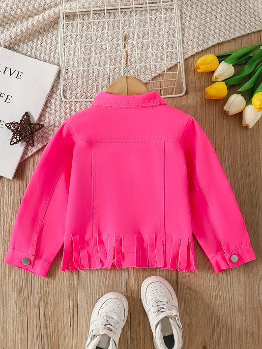 Denim Jacket,Casual Street Style Tassel Wash, New Popular Children's
