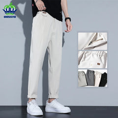 Brand ClothingHigh-Quality Business Suit Pants Men Pendulous Smooth Solid Casual