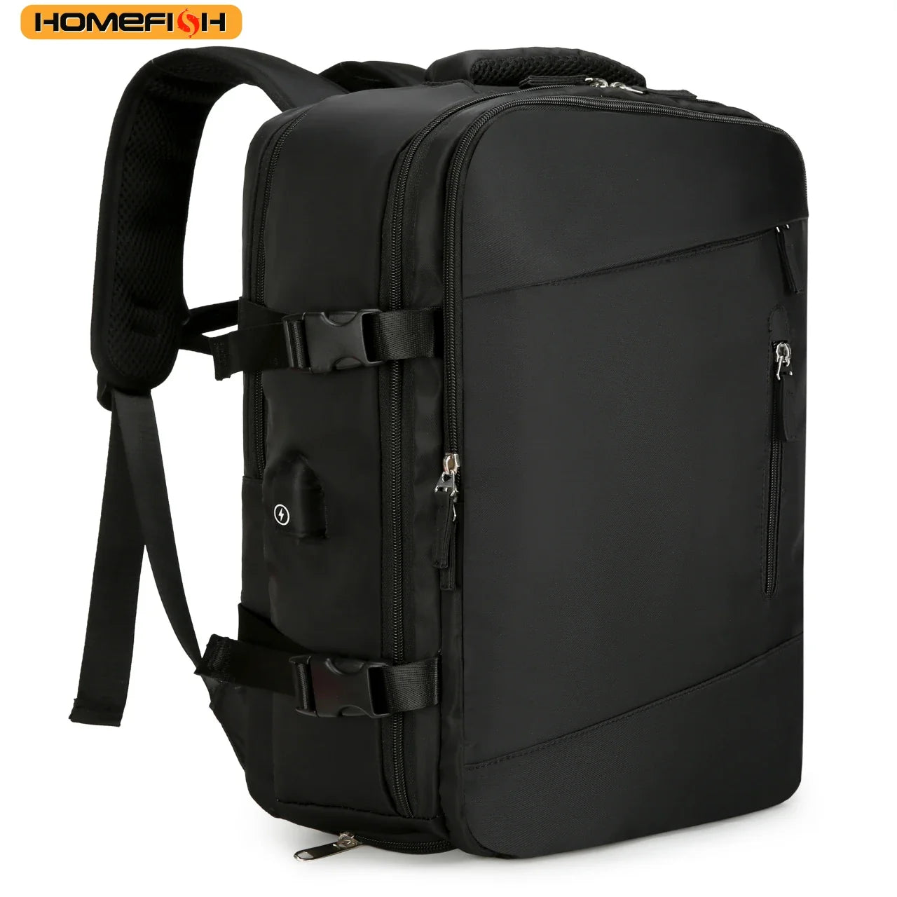 HOMEFISH Travel Backpack for Women Expandable Weekender Hiking Laptop Backpack with USB Port Large Waterproof 40L Men's Backpack