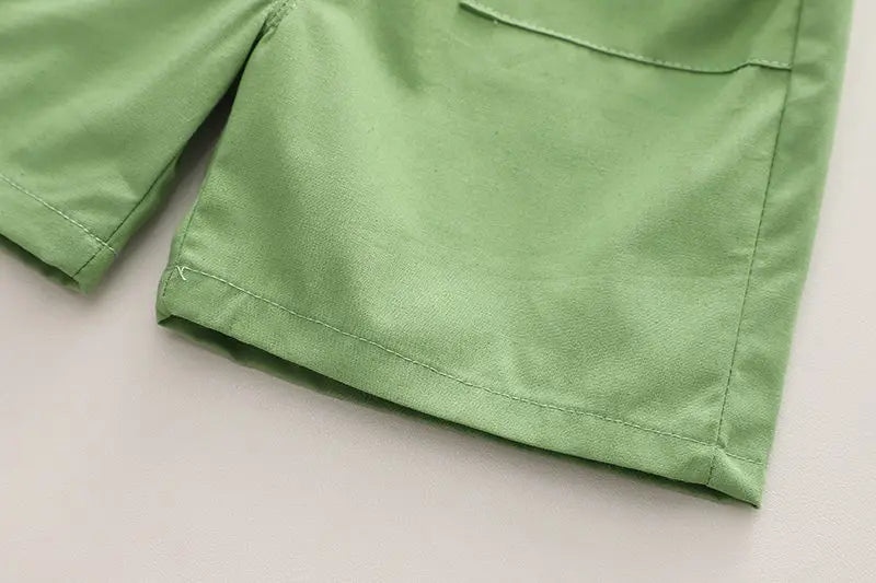 Baby Boys Toddler Big Dinosaure Short Sleeve Tops Pants 2Pcs/set Cotton Kids Outfits Clothing