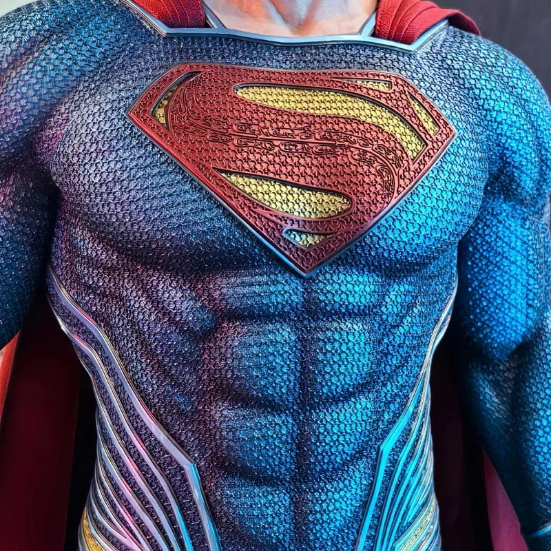 Super High Quality Dc Series Justice League Steel Man Superman Gk Statue Handmade Fashionable Model Ornament Birthday Gift Gift