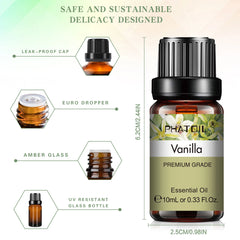 10ml Vanilla Eessential Oil for Aroma Candles Making Spa Massage Humidifier Sandalwood Black Pepper Ginger Tea Tree