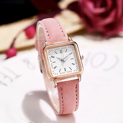 Fashion Square Women Watches Casual Leather Strap Ladies Wristwatches Clock Gift Reloj Mujer