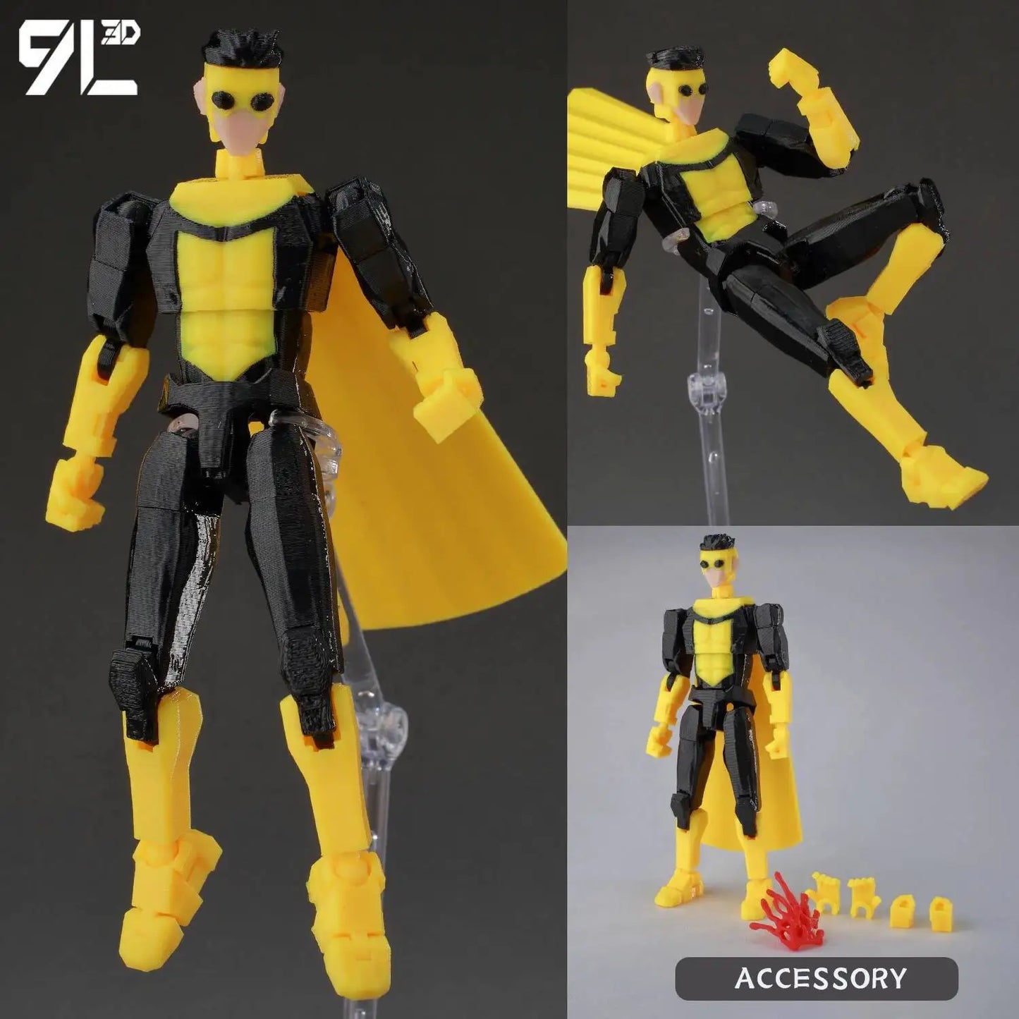9L3D Printed Invincible Boy Lucky13 Dummy13 Conquer LEX Allen Superheroes Anime Toys Action Figures Mannequin Model Ornaments