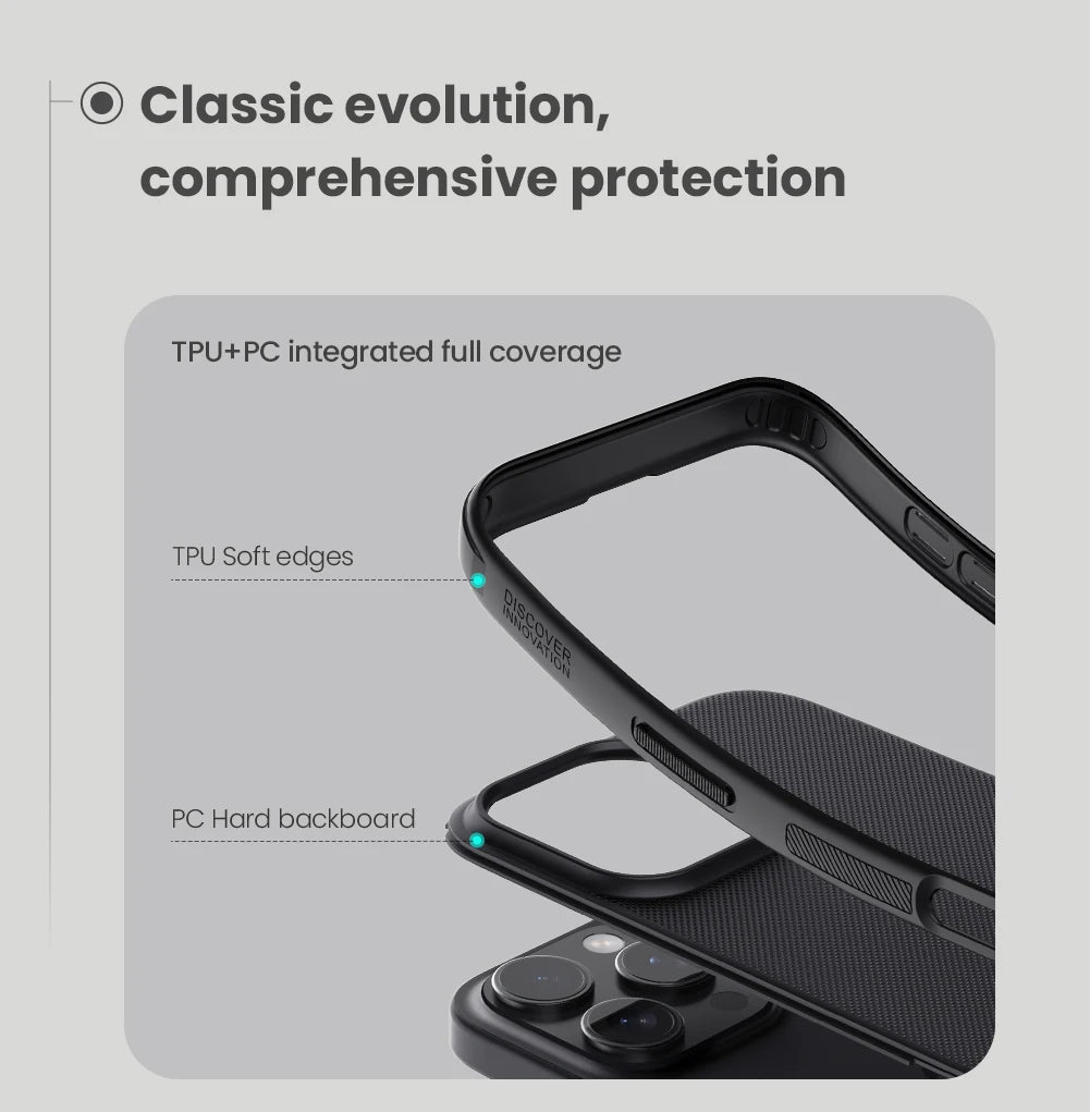 iPhone 16 Pro Max / 16 Pro Case Back Cover Frosted Hard 360 Bumper Cases Camera Protection