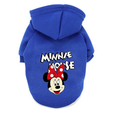 Disney Winter Dog Clothes Warm Cartoon Hoodies Coat Clothes for Small Dogs Bull