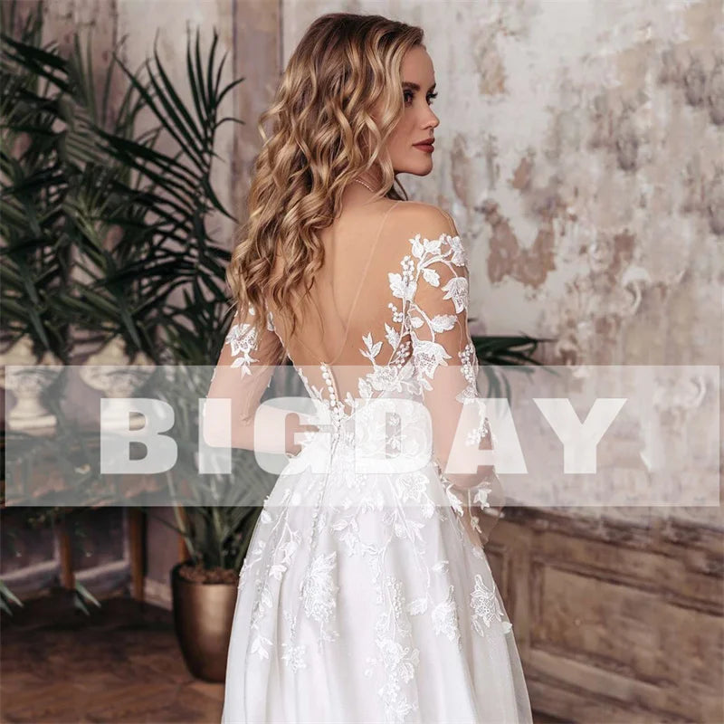 White Bridesmaid Dresses: Elegant A-Line Wedding Dress Women Open Back