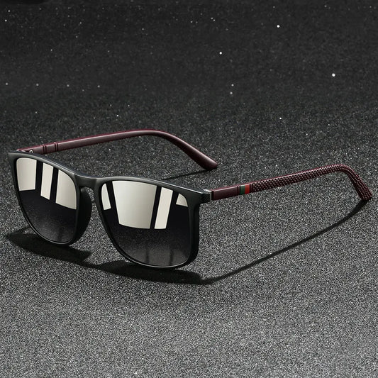 Fashion Colorful stripes Vintage Square Sunglasses For Men Women Driving Fishing Brand Designer Sun Glasses Man Eyewear