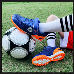 Children Football Shoes Soccer Boots Kids Boy Girl Sneakers Leather