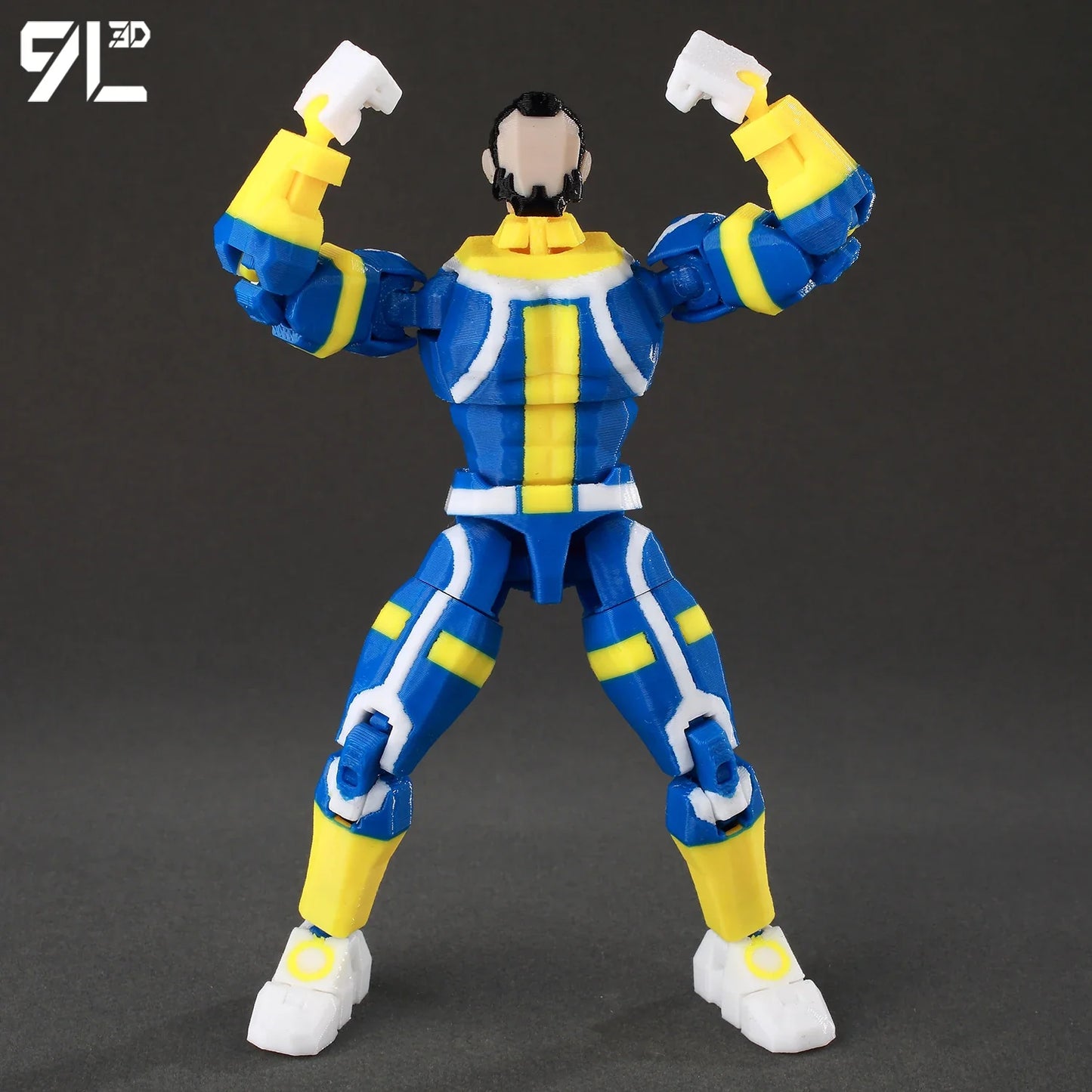 9L3D Lucky13 Invincible IMMORTAL Action Figure Dummy13 BlueYellow Suit T13 Multi-Jointed 3D Printed Collectible Toys Titan13