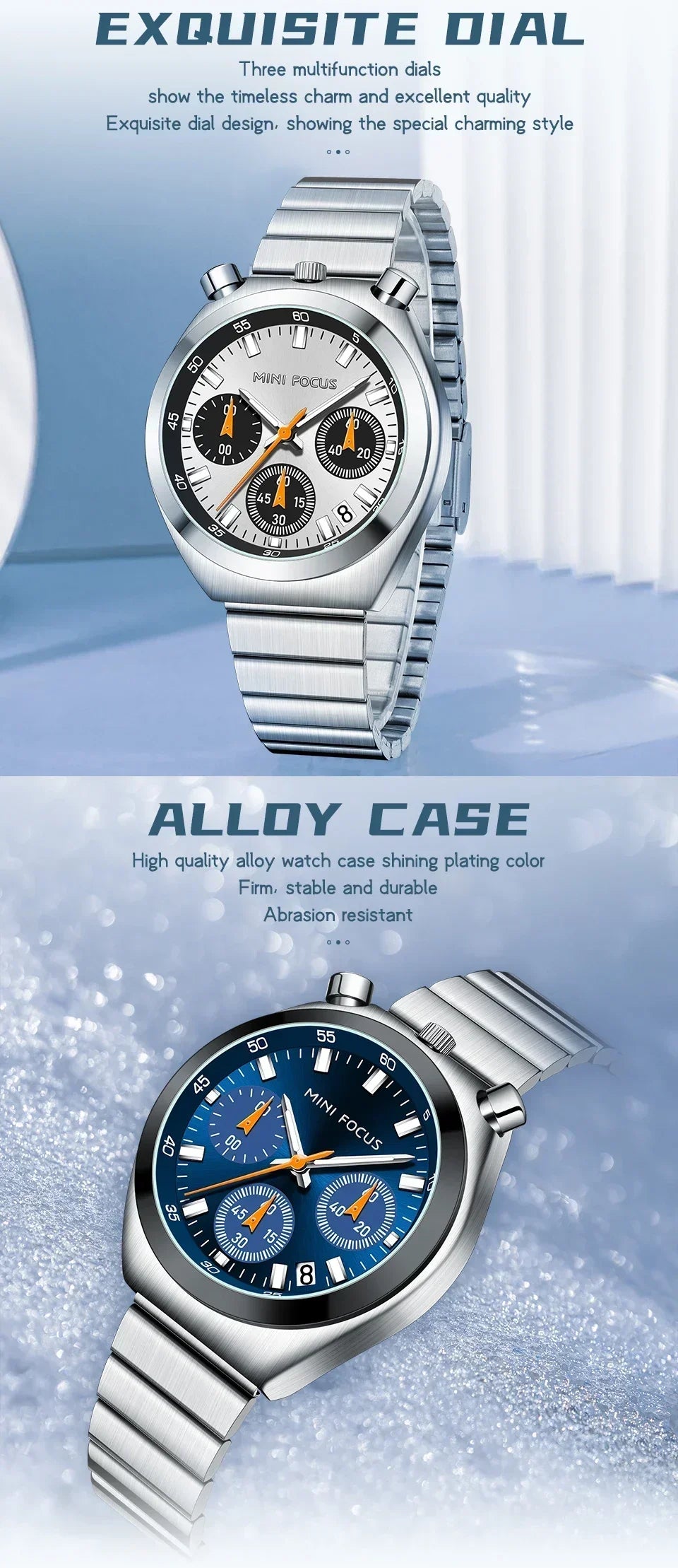 MINI FOCUS Multifunctional Panda Watch for Women Stainless Steel Casual Fashion Ladies Waterproof Quartz WristWatch Girl Gift