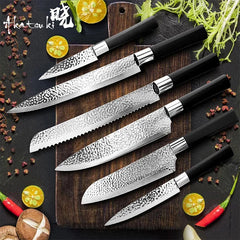 Chef knives 6 Set Professional Japanese Kitchen knives High Carbon stainless steel