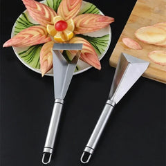 Stainless Steel Triangle Fruit Carving Knife Fruit Platter Artifact Triangle Vegetable Cutter