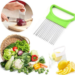 Stainless Steel Onion Holder Slicer Prongs Cutter Chopper Vegetable and Meat Cutter