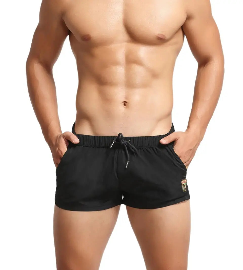 SEOBEAN Men's Summer Beach Shorts Swimwear Trunks Board Short Pants Male Gym Shorts Swim Surf Fitness Quick Dry Shorts