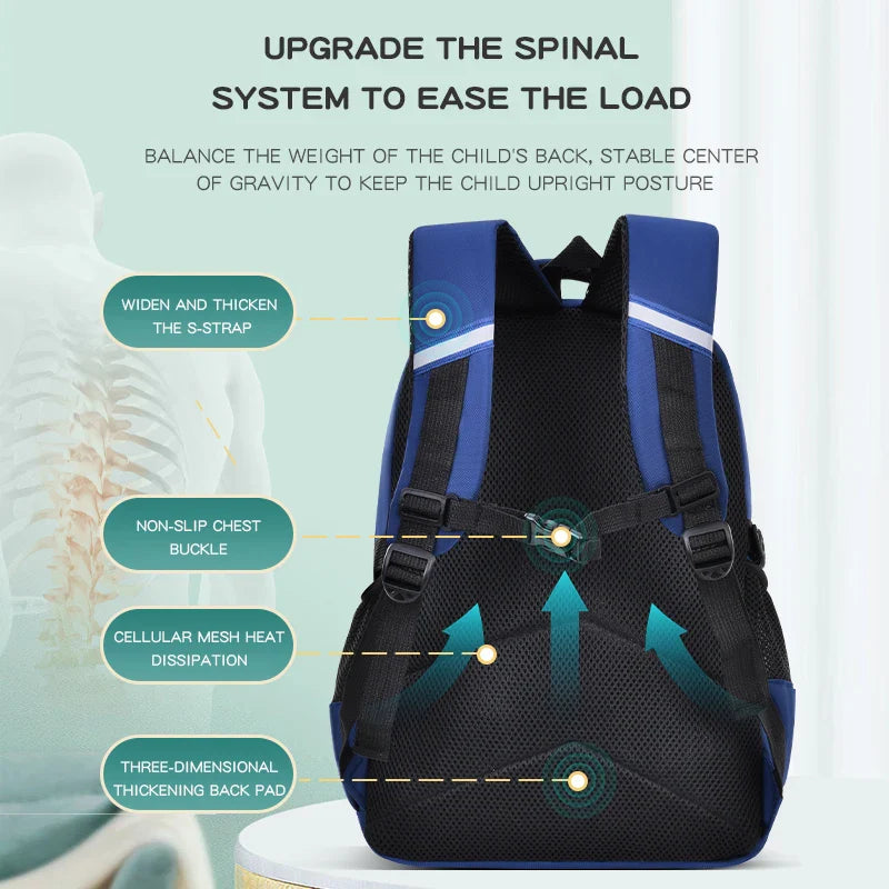 Elementary School Students Schoolbag Boys 1,2,3,4,5,6 Grades 6-12 Years Old Astronaut Shoulder Baglaptop Backpack Waterproof WEA