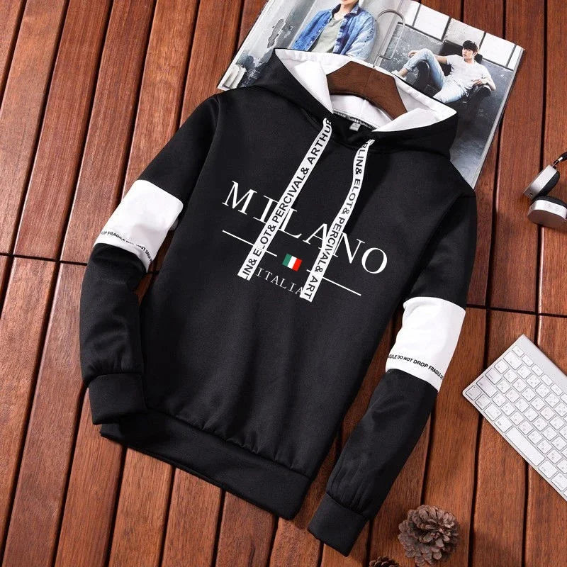 Hot Sales Mens Tracksuit Casual Print Sweatshirts Single Piece Hoodie Pants Sports Jogging Mens Clothing AutumnWinter Sportswear