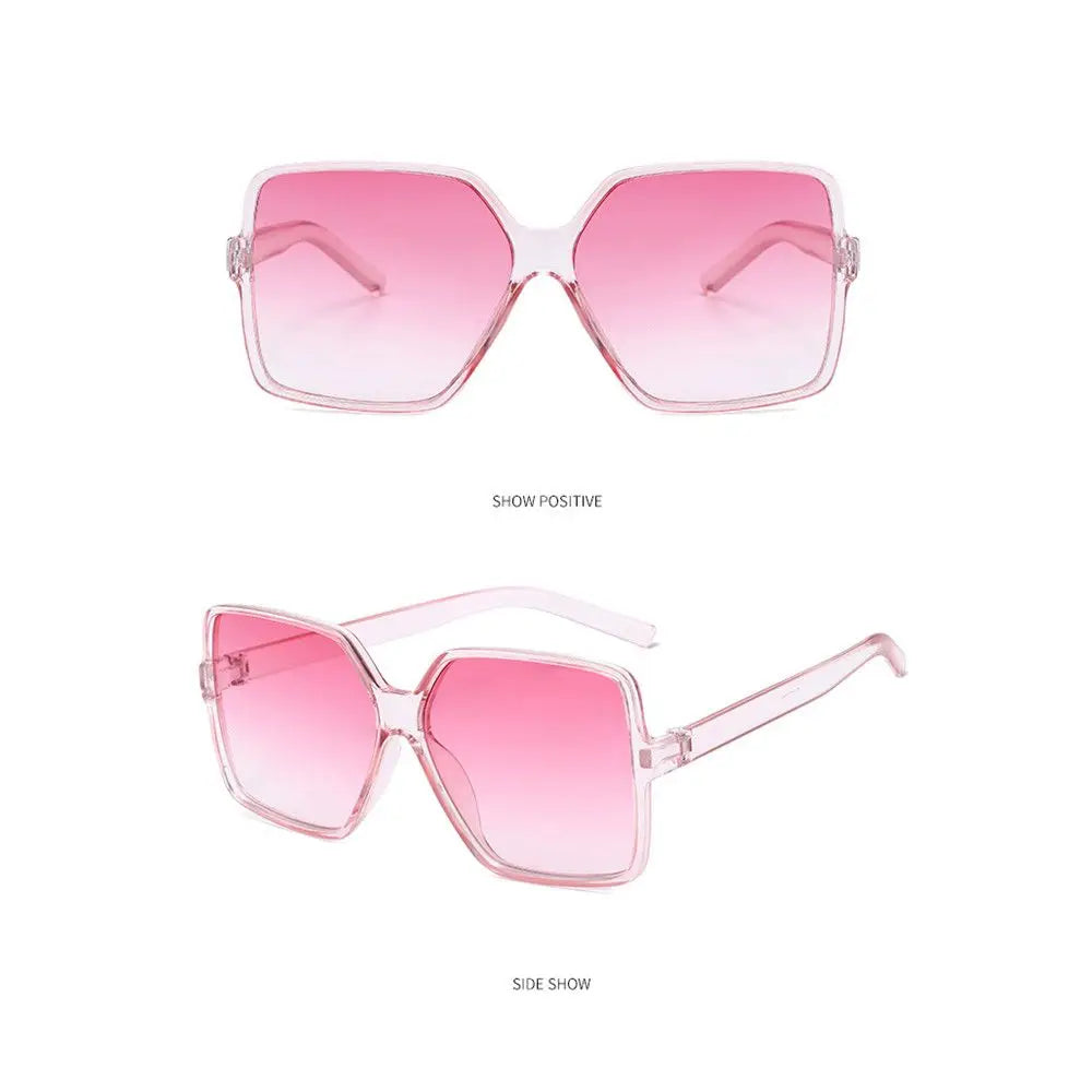 Oversized Square Sunglasses for Women and Men UV Protection Eyeglasses Retro Big Frame Sun Glasses Fashion Shades