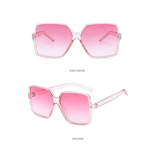 Oversized Square Sunglasses for Women and Men UV Protection Eyeglasses Retro Big Frame Sun Glasses Fashion Shades