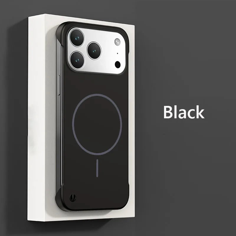 For iPhone 17 Magsafe Frameless Magnetic Wireless Charging Phone Case For iPhone 17 Air Pro Max Slim Hard Back Cover