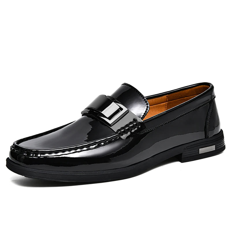 Patent Leather Loafers Men Casual Shoes For Gentleman Loafer Formal Shoes Instappers Heren Big Size 47 48