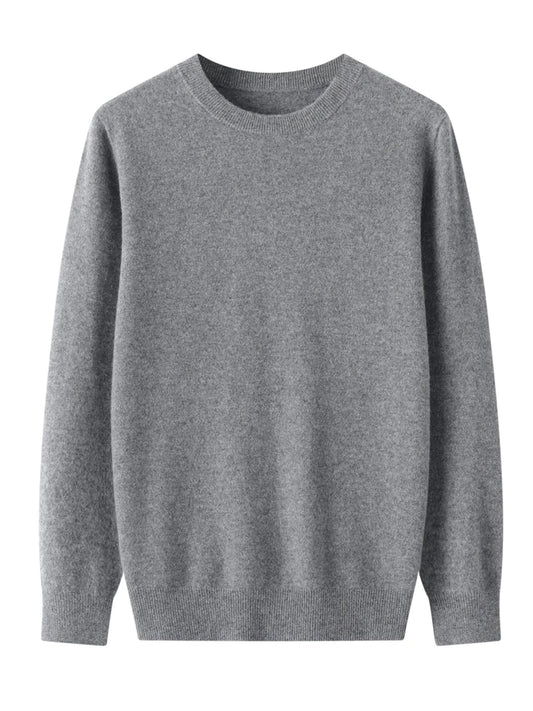 Autumn Winter 100% Merino Wool Sweater Men Cashmere  Pullover O-neck Long-sleeve