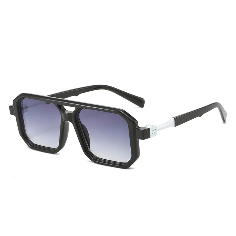 SHAUNA New Double Bridges Square Sunglasses Women Fashion Gradient Shades UV400 Retro Polygon Men Sun Glasses