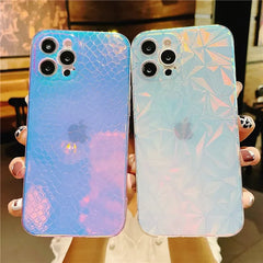 Bling Laser Chameleon Phone Case For iphone 16 15 14 13 12 Mini 11 Pro Max Plus Soft