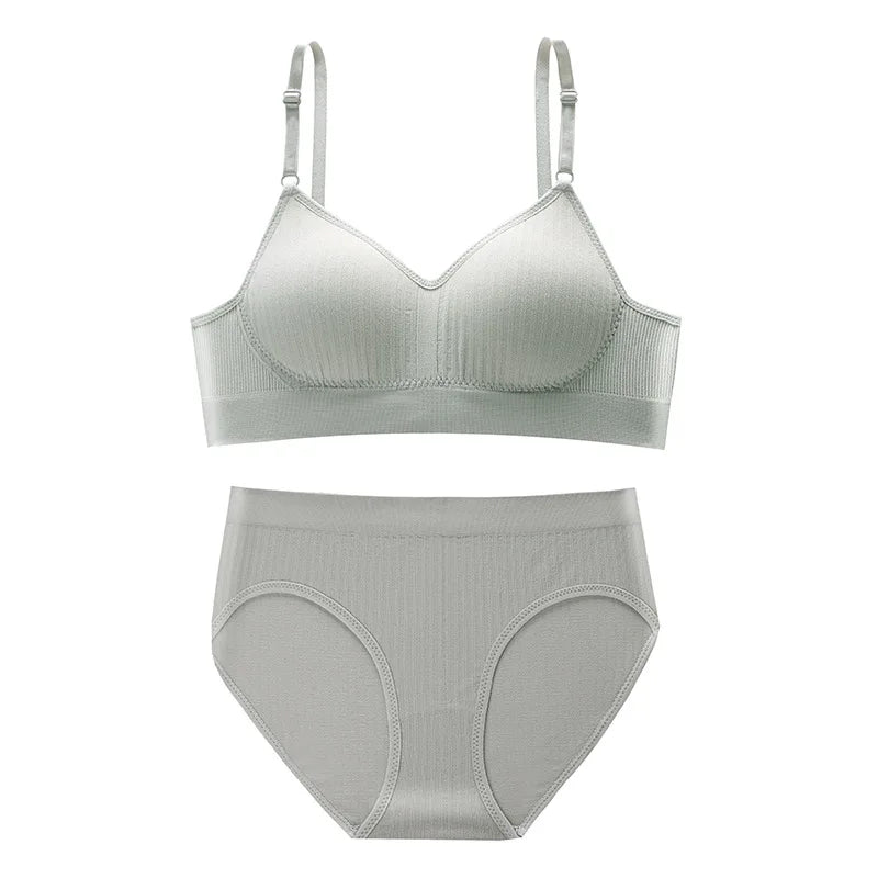 Sports Women Bra Panties Set Seamless Bra Top Set Letter Activewear Bra